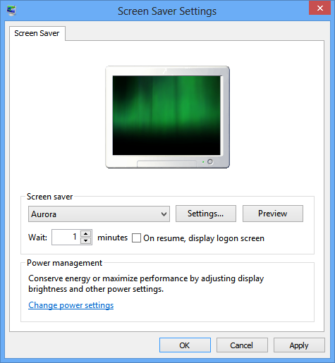 The Aurora Screen Saver from Windows Vista