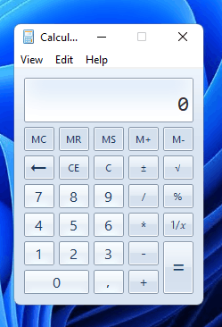 Classic Old Calculator on Windows 11