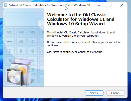 Classic Old Calculator installer