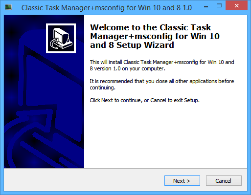 Classic Task Manager installer